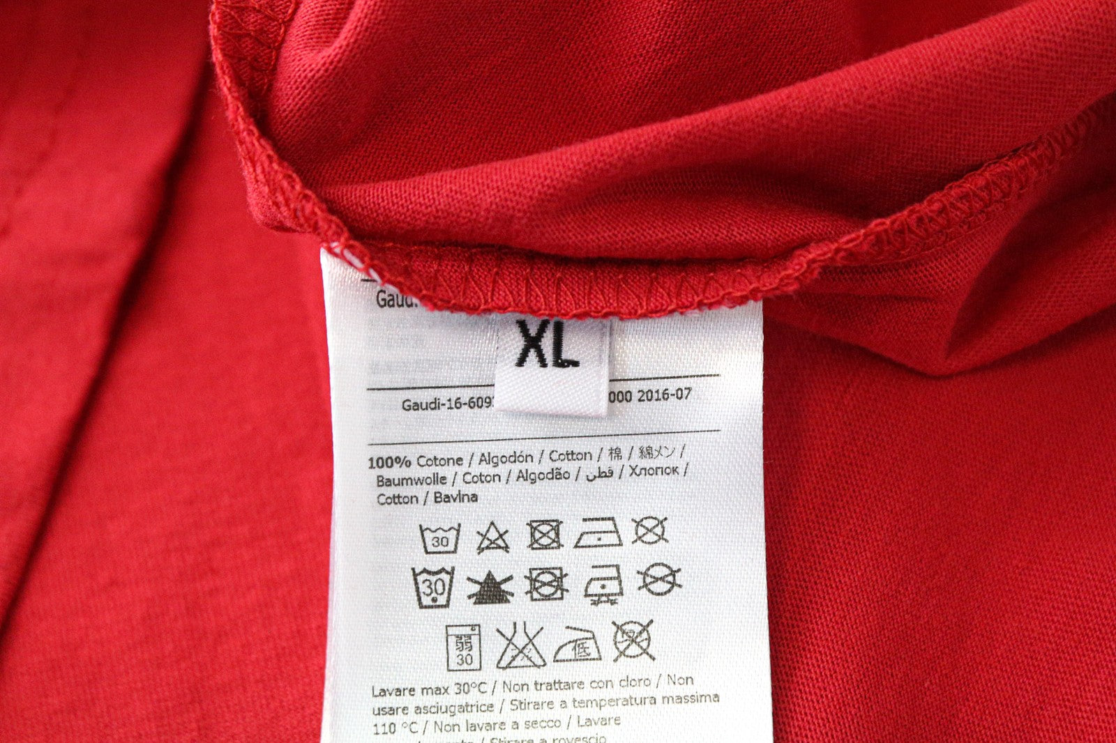 GAUDI JEANS Men's T-Shirt XL Red Cotton Logo Pullover Short Sleeve Casual