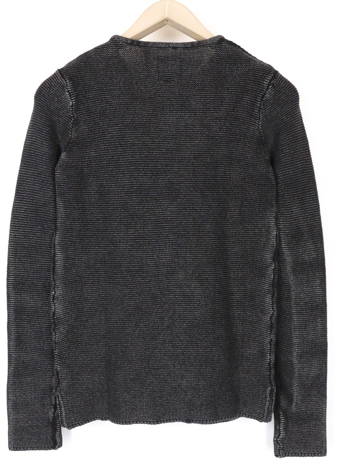 GOOD GENES moteriškas džemperis XS dydžio, juodas, skalbtos medvilnės ilgomis rankovėmis, briaunotas raštas 