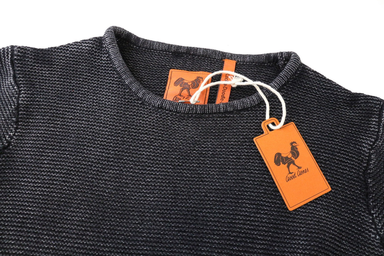 GOOD GENES moteriškas džemperis XS dydžio, juodas, skalbtos medvilnės ilgomis rankovėmis, briaunotas raštas 