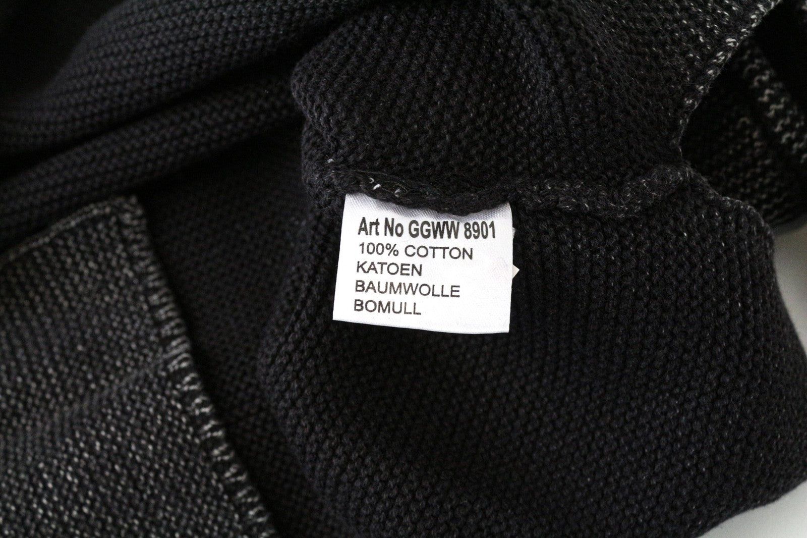 GOOD GENES moteriškas džemperis XS dydžio, juodas, skalbtos medvilnės ilgomis rankovėmis, briaunotas raštas 