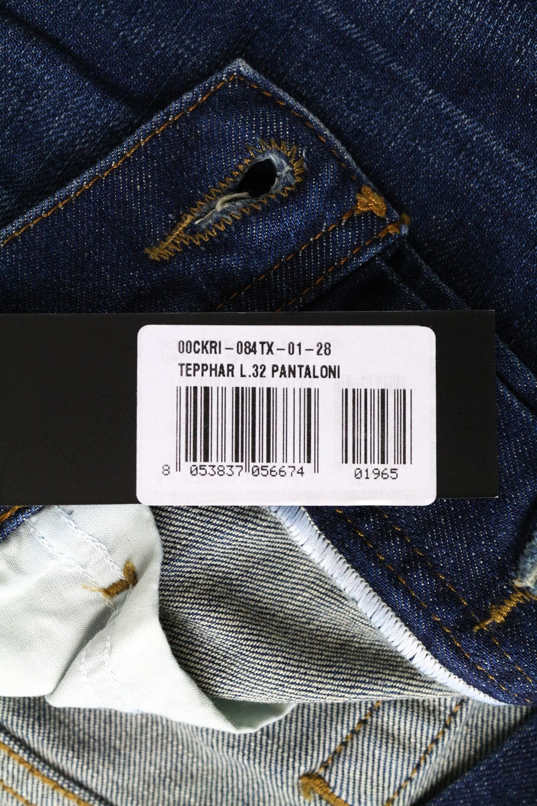 DIESEL Tepphar 084TX Men's Jeans W28/L32 Blue Cotton Carrot Slim Stretch