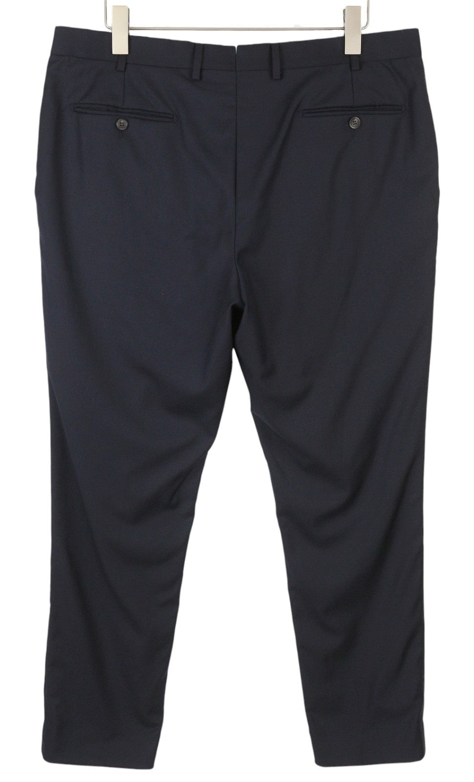 SUITSUPPLY Brescia vyriškos kelnės, UK46S, tamsiai mėlynos, vilnonės, plokščio priekio, siaurėjančios 