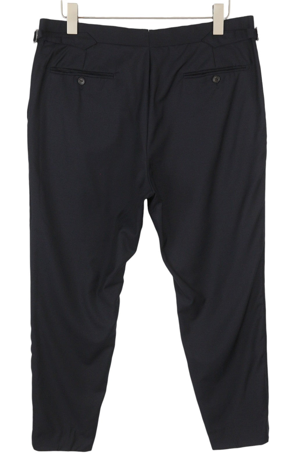 „SUITSUPPLY Soho SA“ vyriškos kelnės, UK44S, tamsiai mėlynos, vilnonės, siaurėjančios, oficialios, su užtrauktuku. 