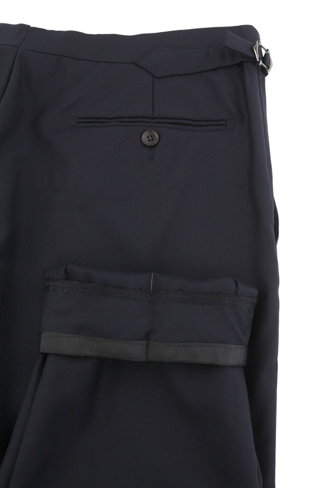 „SUITSUPPLY Soho SA“ vyriškos kelnės, UK44S, tamsiai mėlynos, vilnonės, siaurėjančios, oficialios, su užtrauktuku. 