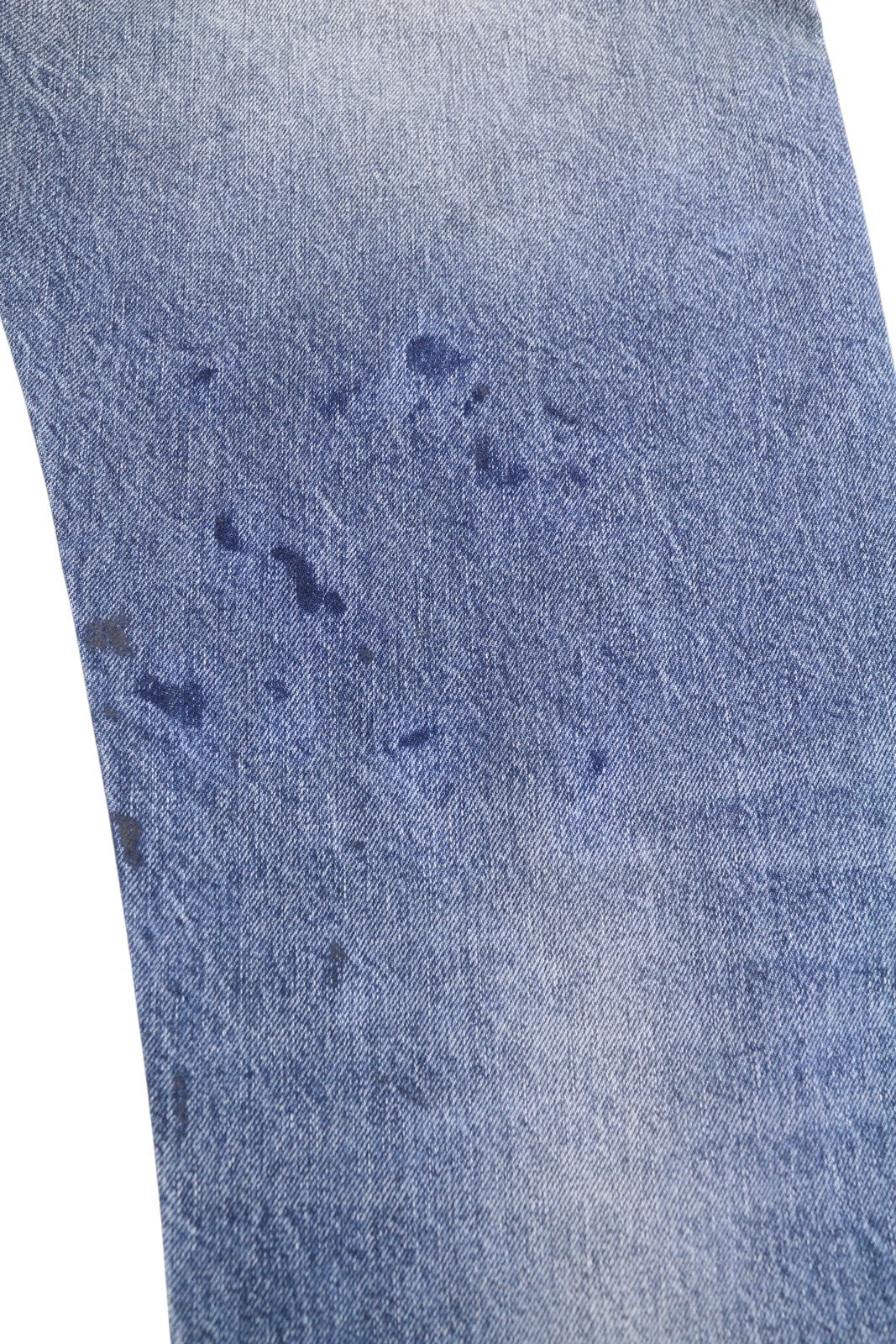 R13 Boyfriend moteriški džinsai 27 Jasper Whiskers išblukęs trumpintas užtrauktukas mėlynas džinsinis PF25 