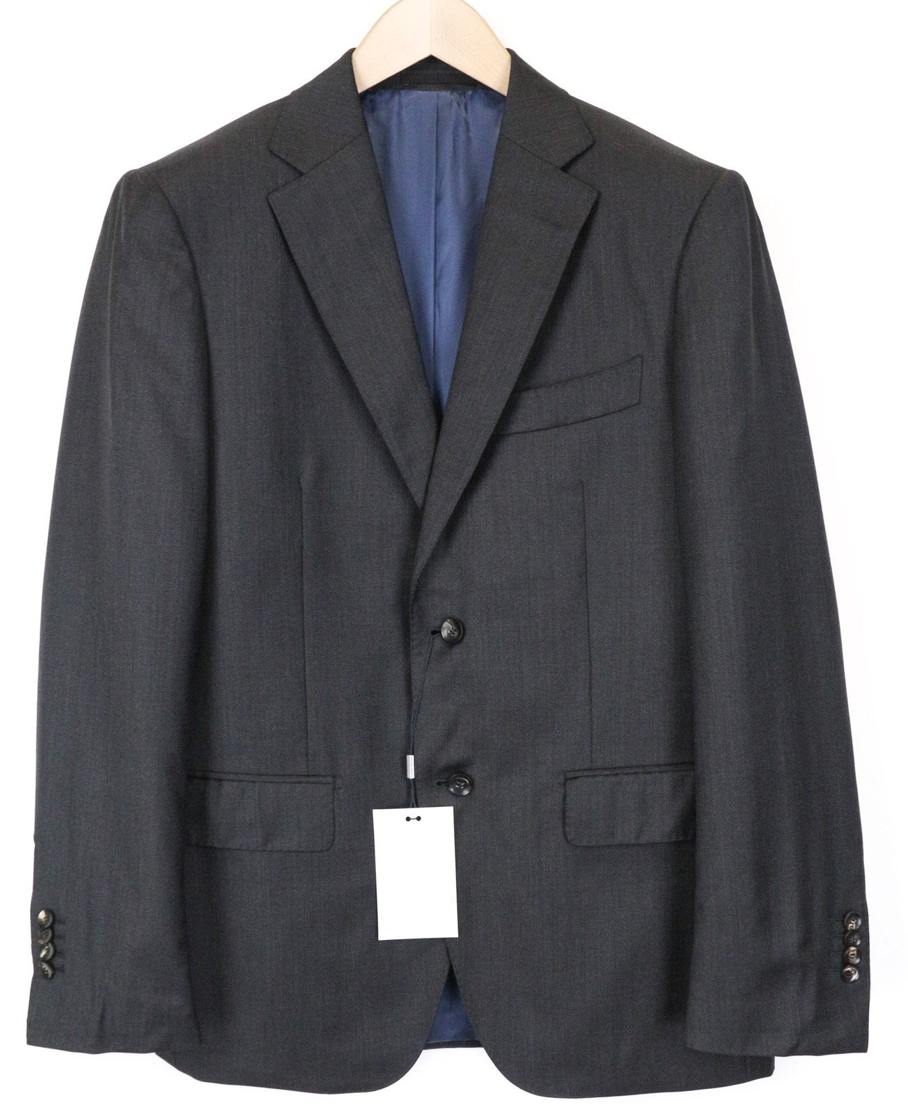 „SUITSUPPLY Napoli“ vyriškas švarkas, pilkas, vilnonis, UK38R, su pamušalu ir elegantišku kirpimu. 