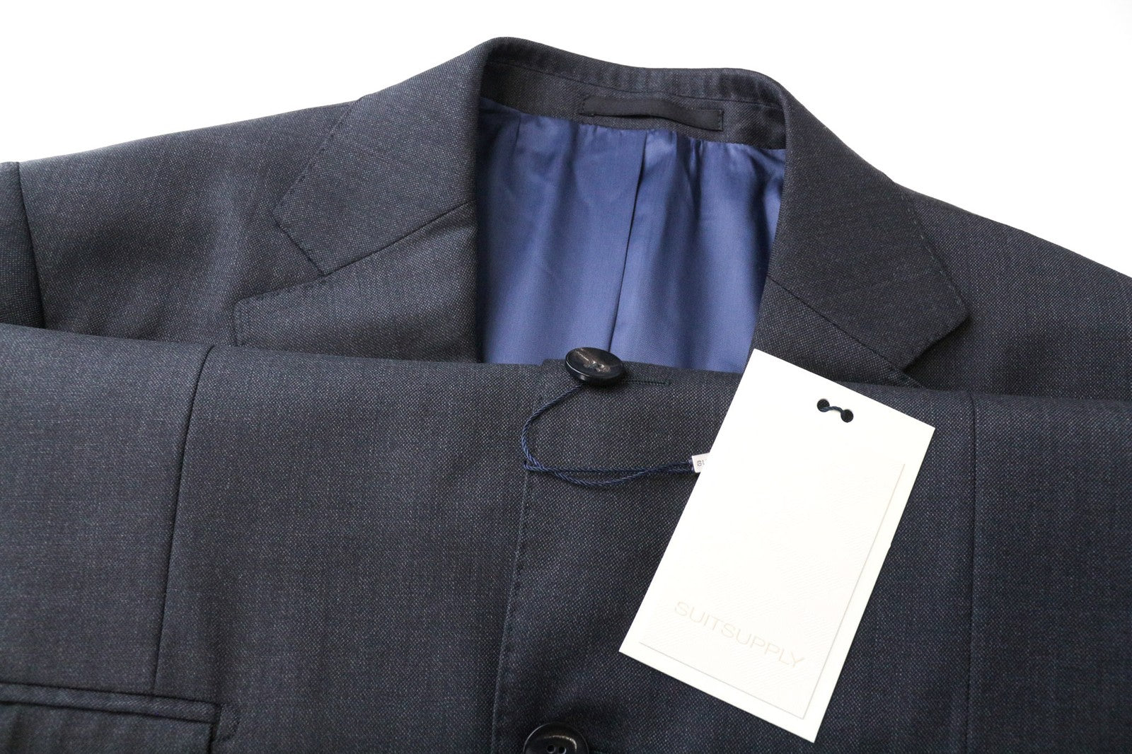 „SUITSUPPLY Napoli“ vyriškas švarkas, pilkas, vilnonis, UK38R, su pamušalu ir elegantišku kirpimu. 