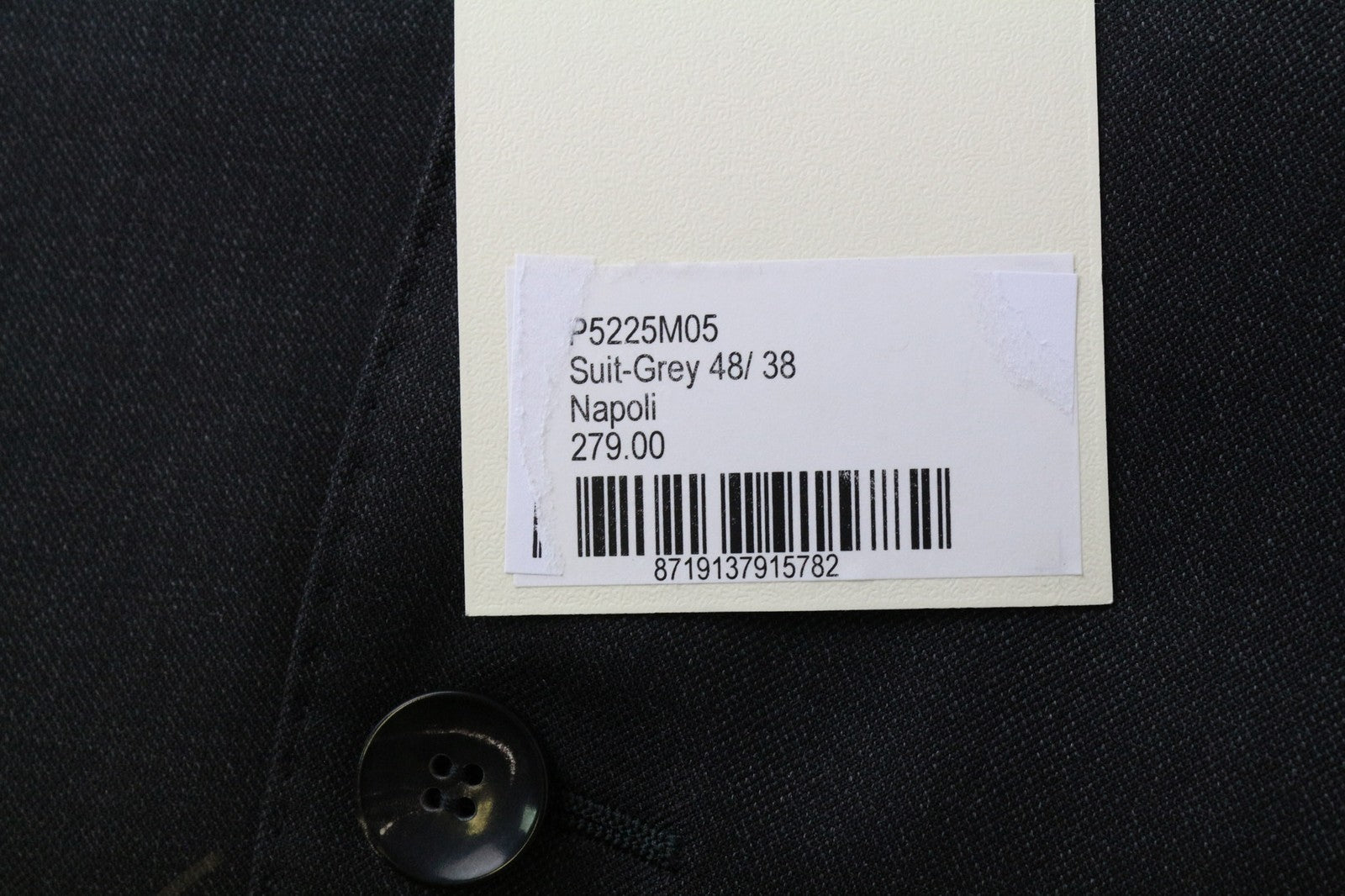 „SUITSUPPLY Napoli“ vyriškas švarkas, pilkas, vilnonis, UK38R, su pamušalu ir elegantišku kirpimu. 