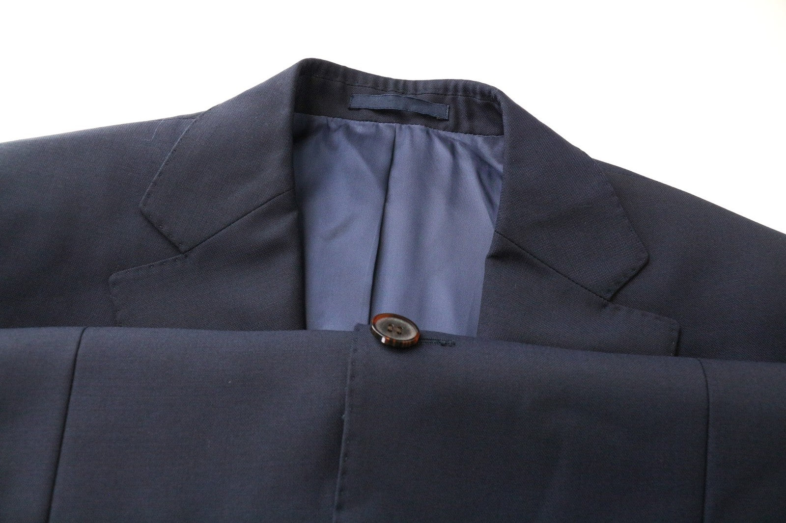 „SUITSUPPLY Napoli“ vyriškas švarkas, UK38R, tamsiai mėlynas, vilnonis „Super 110's Classic“ 