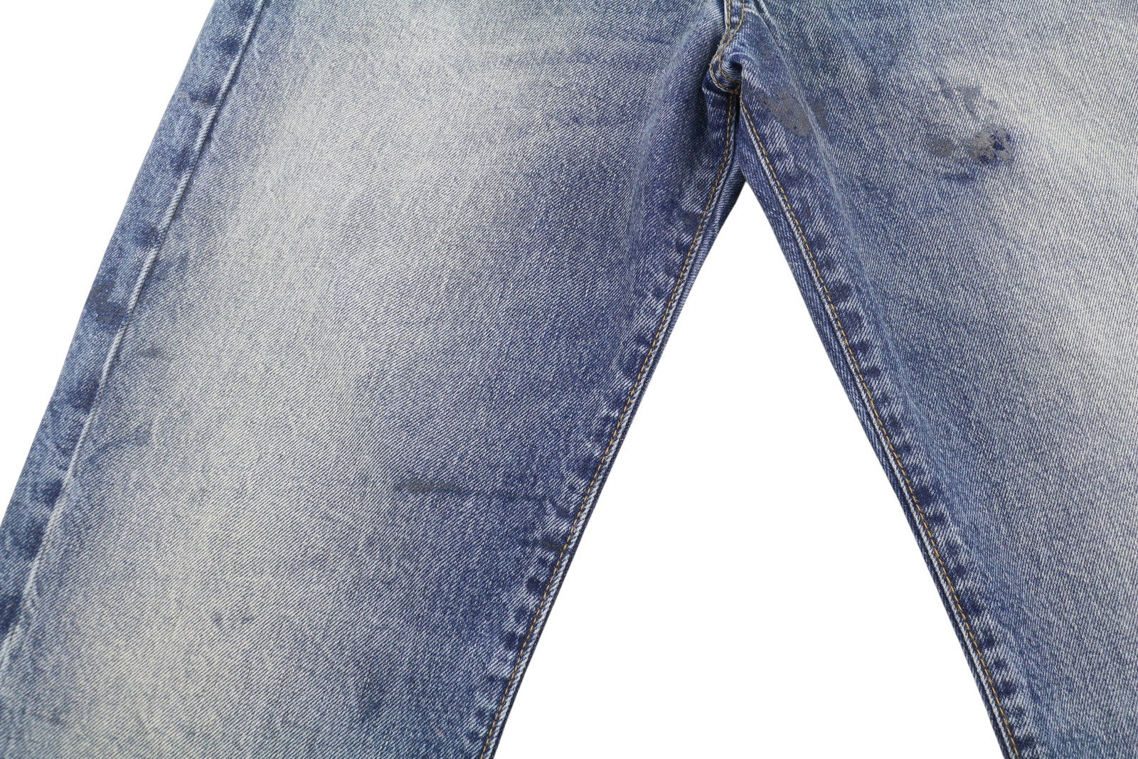 R13 Boyfriend moteriški džinsai 26 Jasper ūsai su išblukusiu trumpintu užtrauktuku mėlyni džinsai PF25 