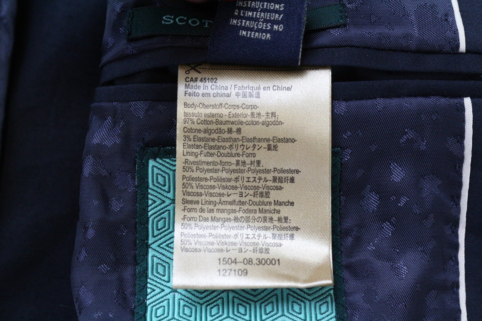 SCOTCH &amp; SODA Ams Couture vyriškas švarkas M, tamsiai mėlynas, tamprus, vieneilis 