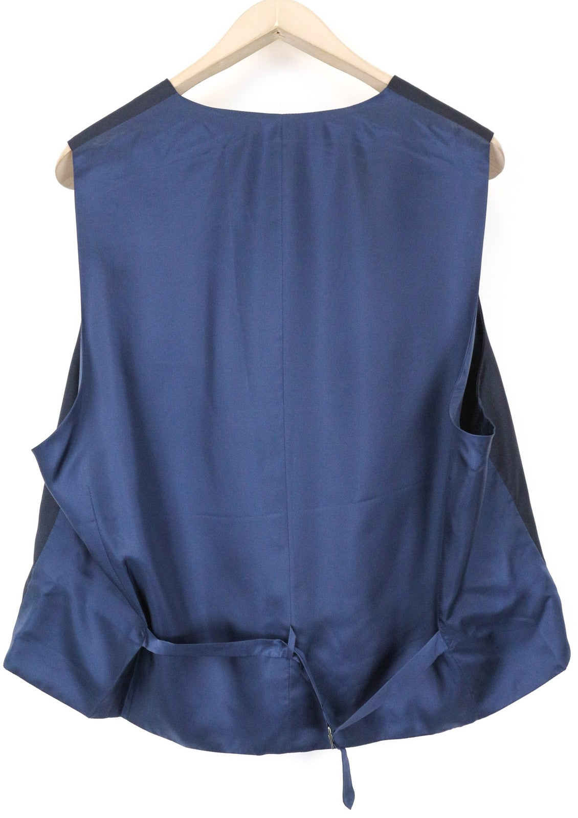 SUITSUPPLY Lazio vyriška liemenė UK50S tamsiai mėlyna vilnonė vienaeilė liemenė 