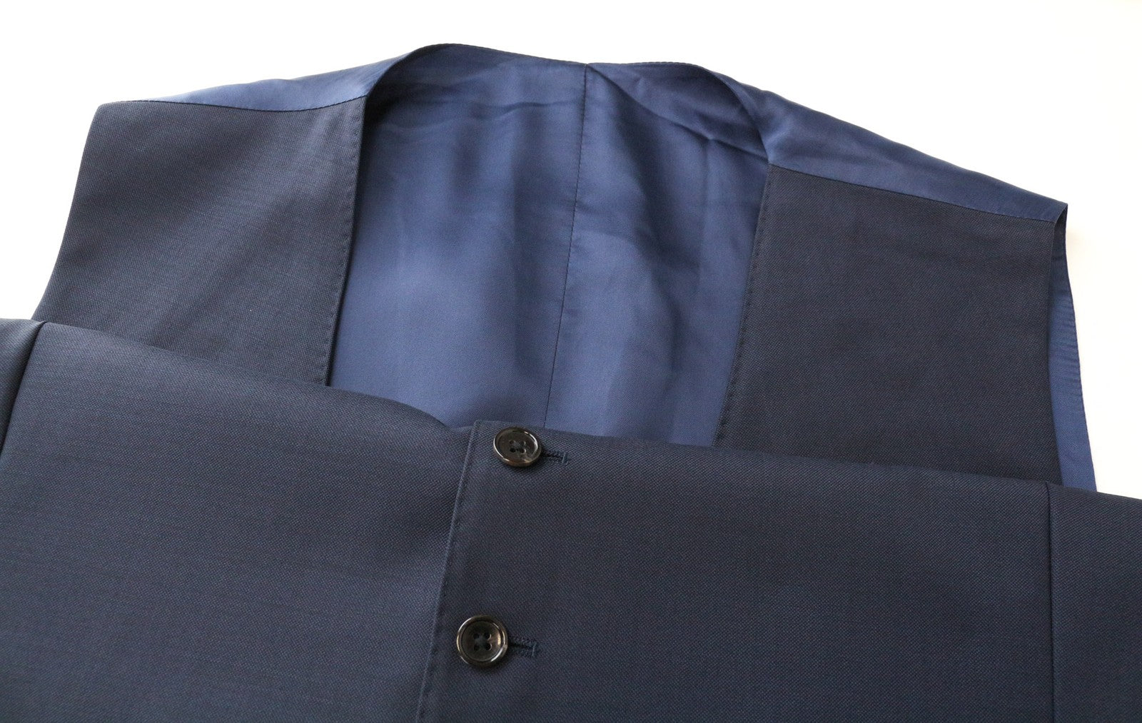 SUITSUPPLY Lazio vyriška liemenė UK50S tamsiai mėlyna vilnonė vienaeilė liemenė 