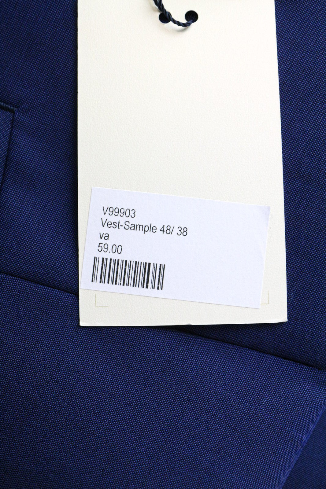 SUITSUPPLY Bari vyriška liemenė UK38R mėlyna vilnonė mohera klasikinė su V formos iškirpte ir pamušalu 