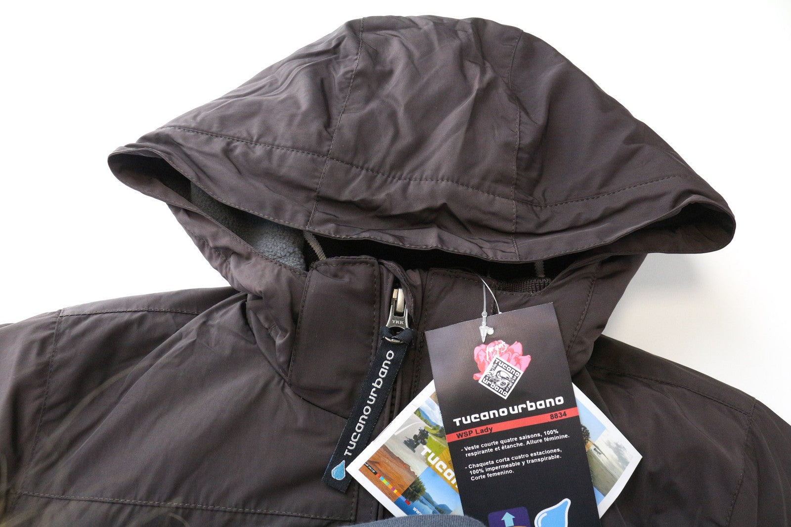 TUCANO URBANO WSP moteriška striukė su gobtuvu ir ruda IT38, ilga kirpimo 