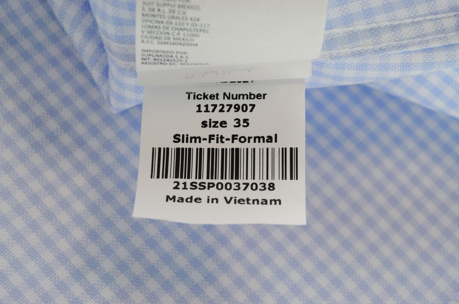 „SUITSUPPLY Traveller“ vyriški formalūs marškiniai, 35 cm, ploni, languoti, medvilniniai, su sagomis užsegami marškiniai 