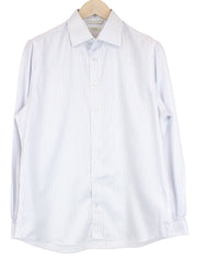 „SUITSUPPLY“ vyriški oficialūs marškinėliai, 41 dydžio, ploni, ilgomis rankovėmis, dryžuoti, mėlyni, medvilniniai 