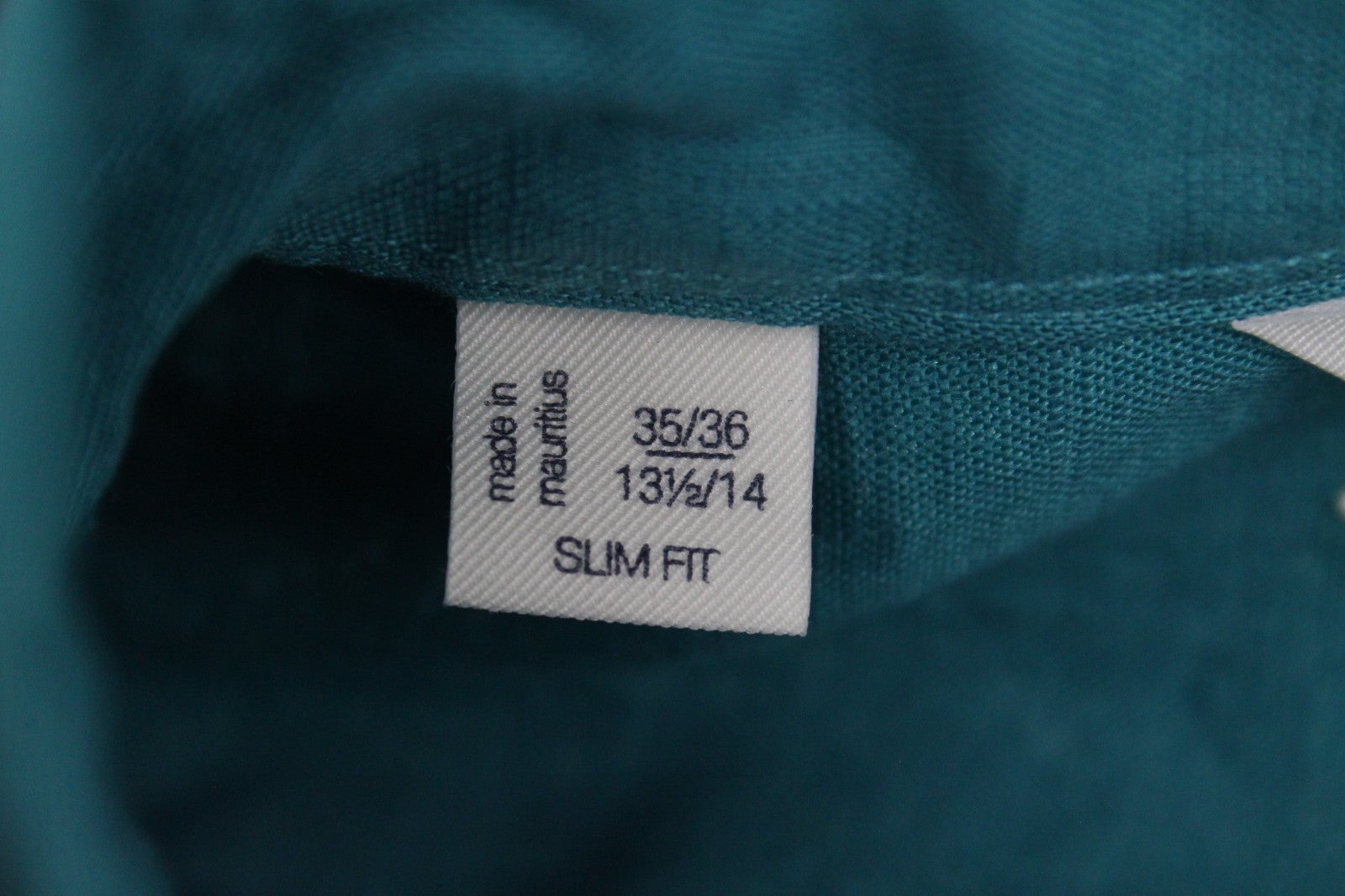 SUITSUPPLY vyriški oficialūs marškinėliai 35/36/13.5/14 žalios lininės plonos ilgos rankovės 