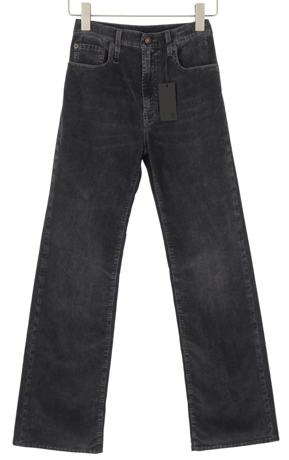 R13 Jane moteriškos kelnės 25 Obsidian tamprios virvelės plataus kirpimo, užtrauktuku, FW25 RRP699 