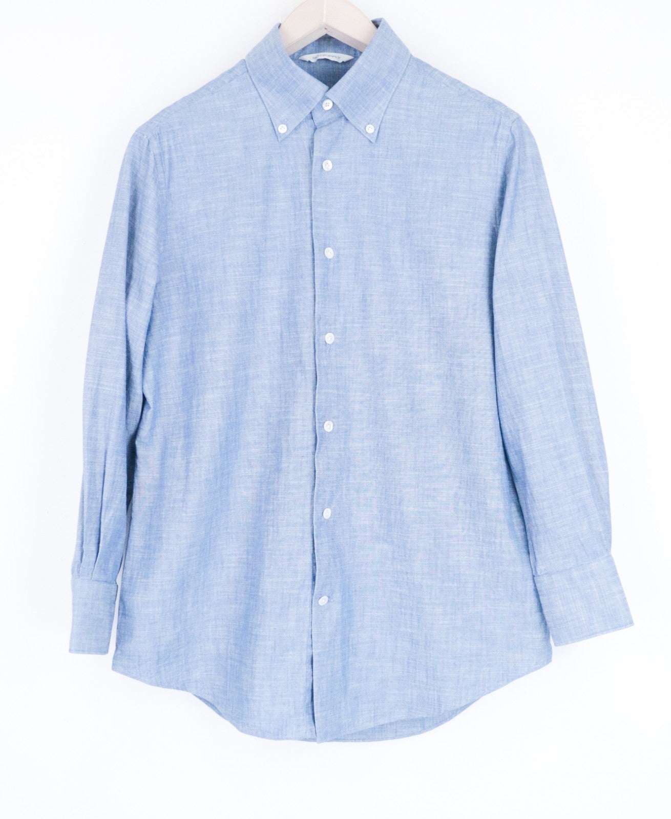 SUITSUPPLY vyriški oficialūs marškiniai ~S, prigludę, mėlyni, grynos medvilnės, sagomis užsegami, ilgomis rankovėmis 