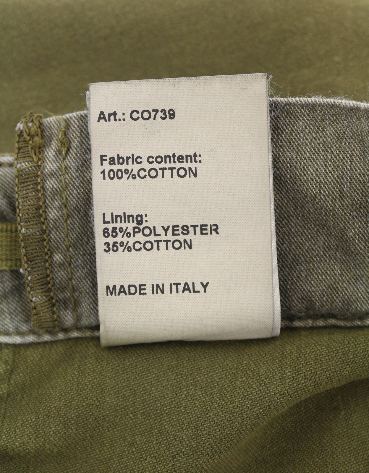 R13 moteriškos kelnės iki kulkšnių, 28, alyvuogių spalvos, dažyta moleskine, FW25, RRP1199 