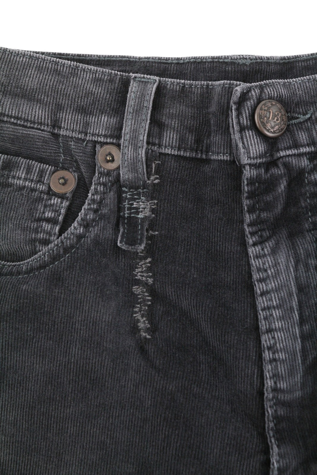 R13 Jane moteriškos kelnės 24 Obsidian tamprios virvelės plataus kirpimo, užtrauktuku, FW25 RRP699 