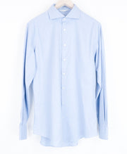 SUITSUPPLY Men's Formal Shirt ~S Blue Extra Slim Pure Cotton Cutaway Collar