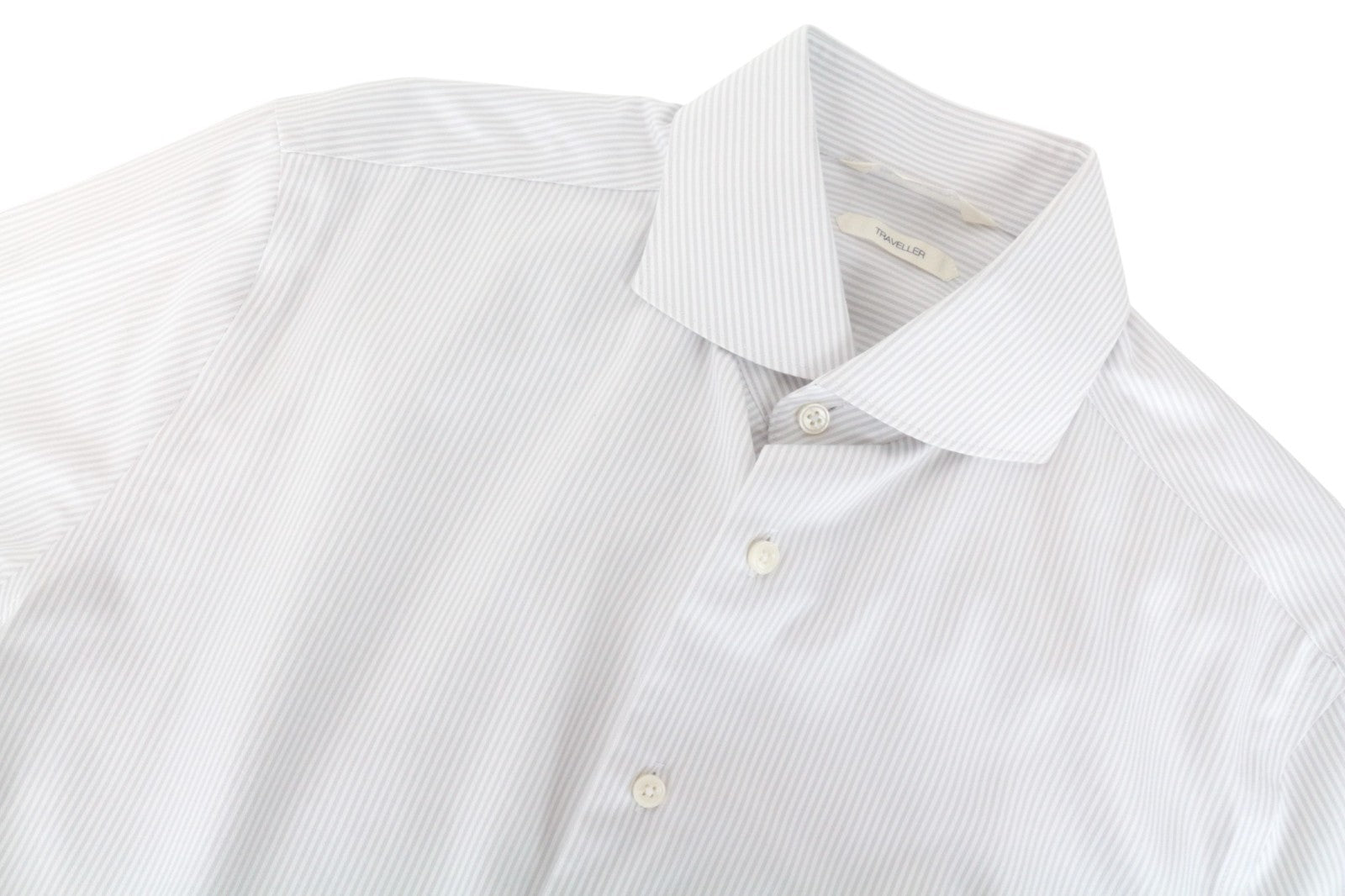 „SUITSUPPLY“ vyriški formalūs marškinėliai, 39/15.5, pilki dryžuoti, ploni, melanžo spalvos 