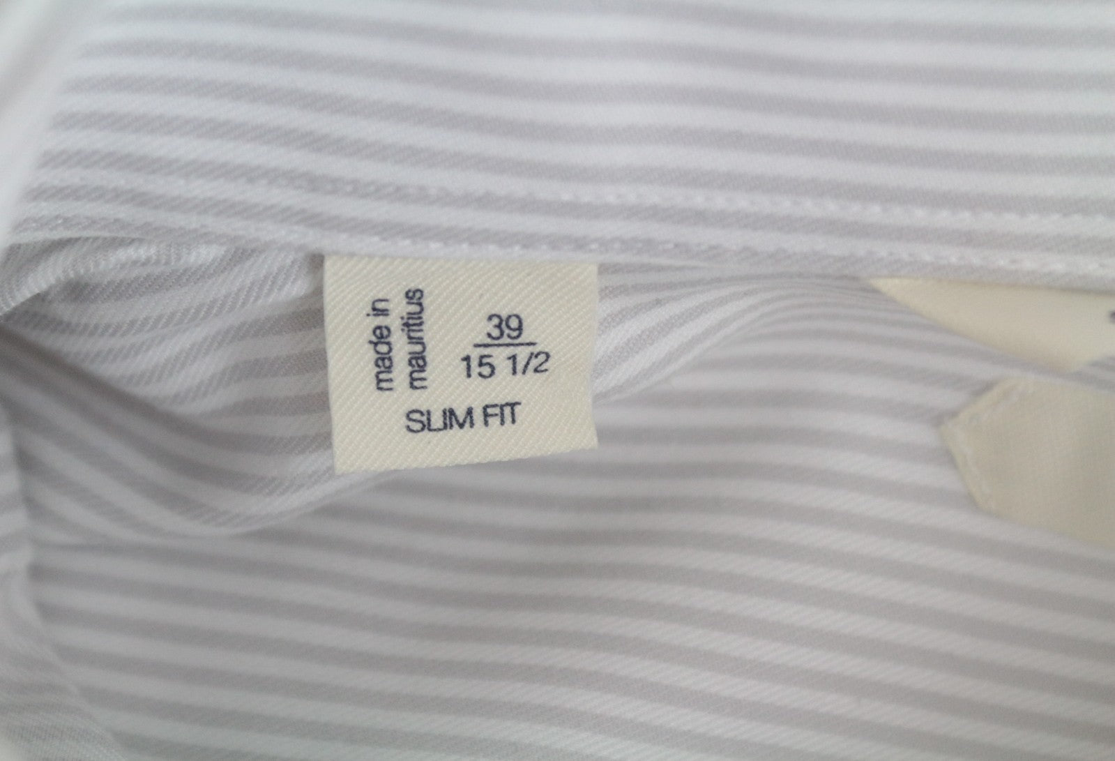 „SUITSUPPLY“ vyriški formalūs marškinėliai, 39/15.5, pilki dryžuoti, ploni, melanžo spalvos 