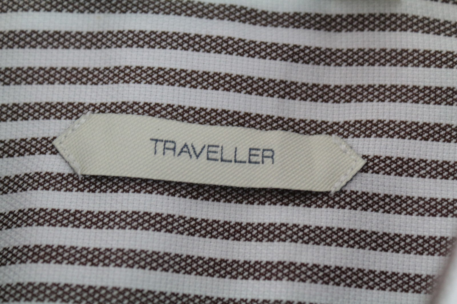 „SUITSUPPLY“ vyriški formalūs marškinėliai, 41/16, „Traveller Slim Fit“, rudi dryžuoti melanžo spalvos 