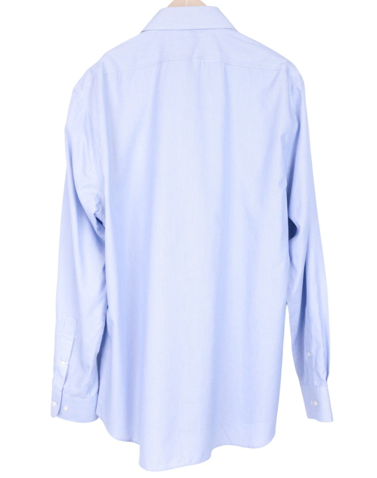 SUITSUPPLY Men's Formal Shirt 46/18 Blue Striped Extra Slim Cutaway Try On Fit