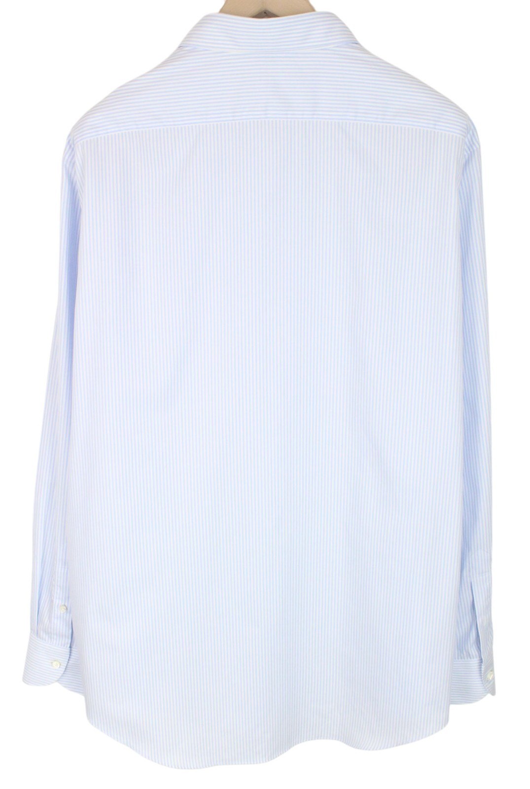 SUITSUPPLY vyriški formalūs marškiniai 45/17.75 Slim Fit šviesiai mėlyni dryžuoti melanžo rašto 