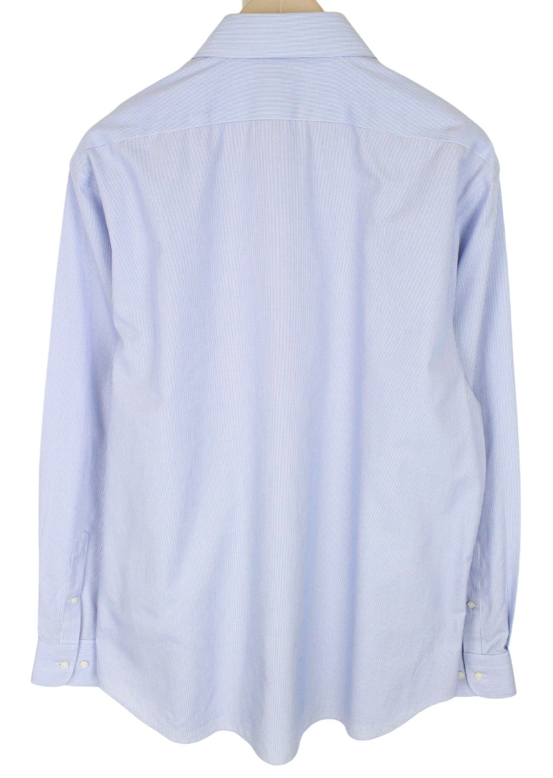 SUITSUPPLY vyriški formalūs marškiniai 45/17.75 itin ploni mėlyni dryžuoti melanžo iškirpte 