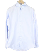 SUITSUPPLY Men's Formal Shirt 37/14.5 Blue Pure Cotton Cutaway Collar Extra Slim