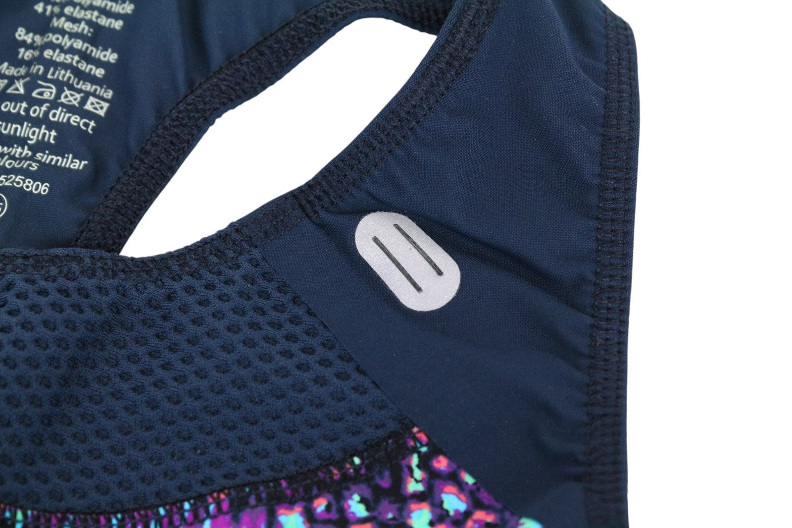 SWEATY BETTY Run Tank Women's Bra 2XS Purple Mesh Cropped Stretch Active