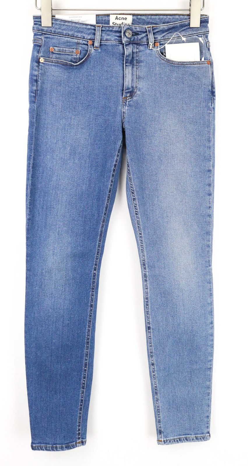ACNE STUDIOS Women's Jeans W28 L32 Skinny Blue Stretch Denim 5-Pocket Wash