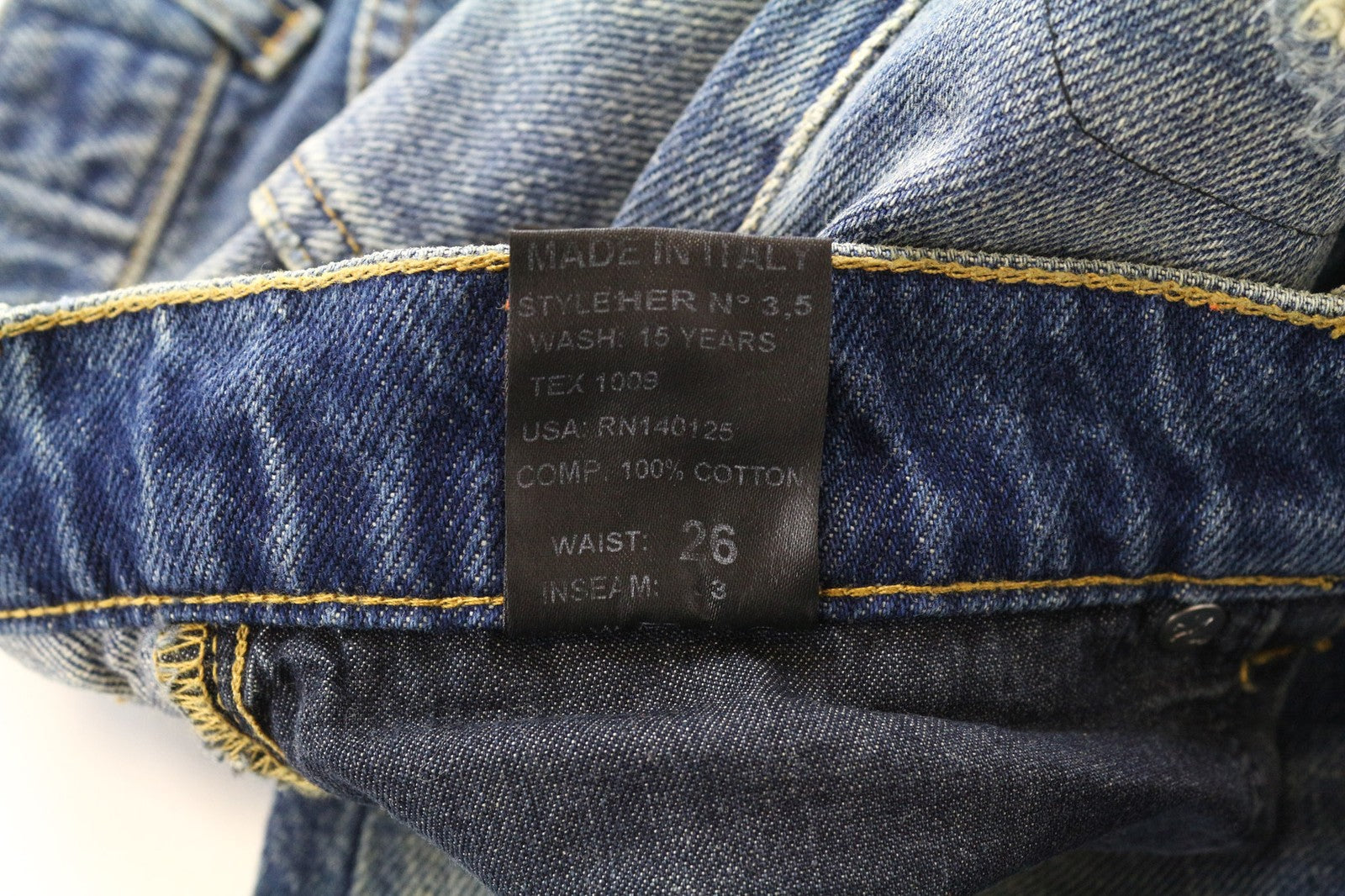 GOOD GENES Women's Jeans W26 Slim Ripped Wash Blue Pure Cotton Distressed