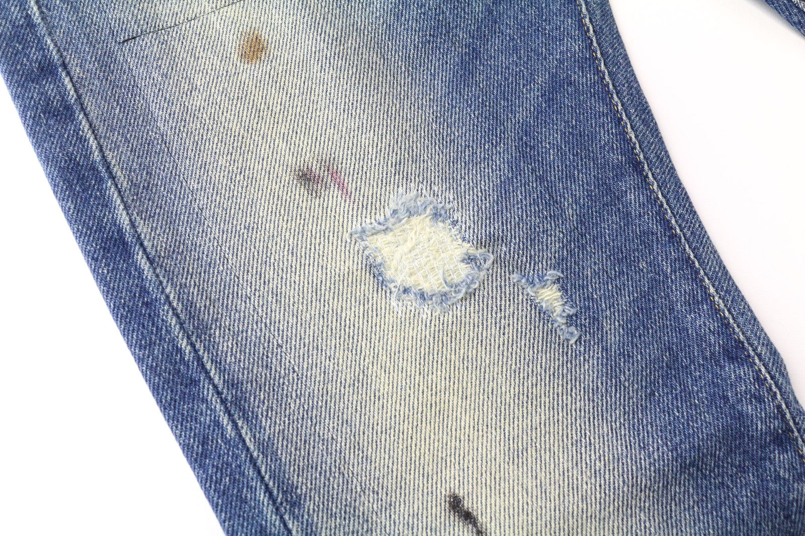 GOOD GENES Women's Jeans W26 Slim Ripped Wash Blue Pure Cotton Distressed