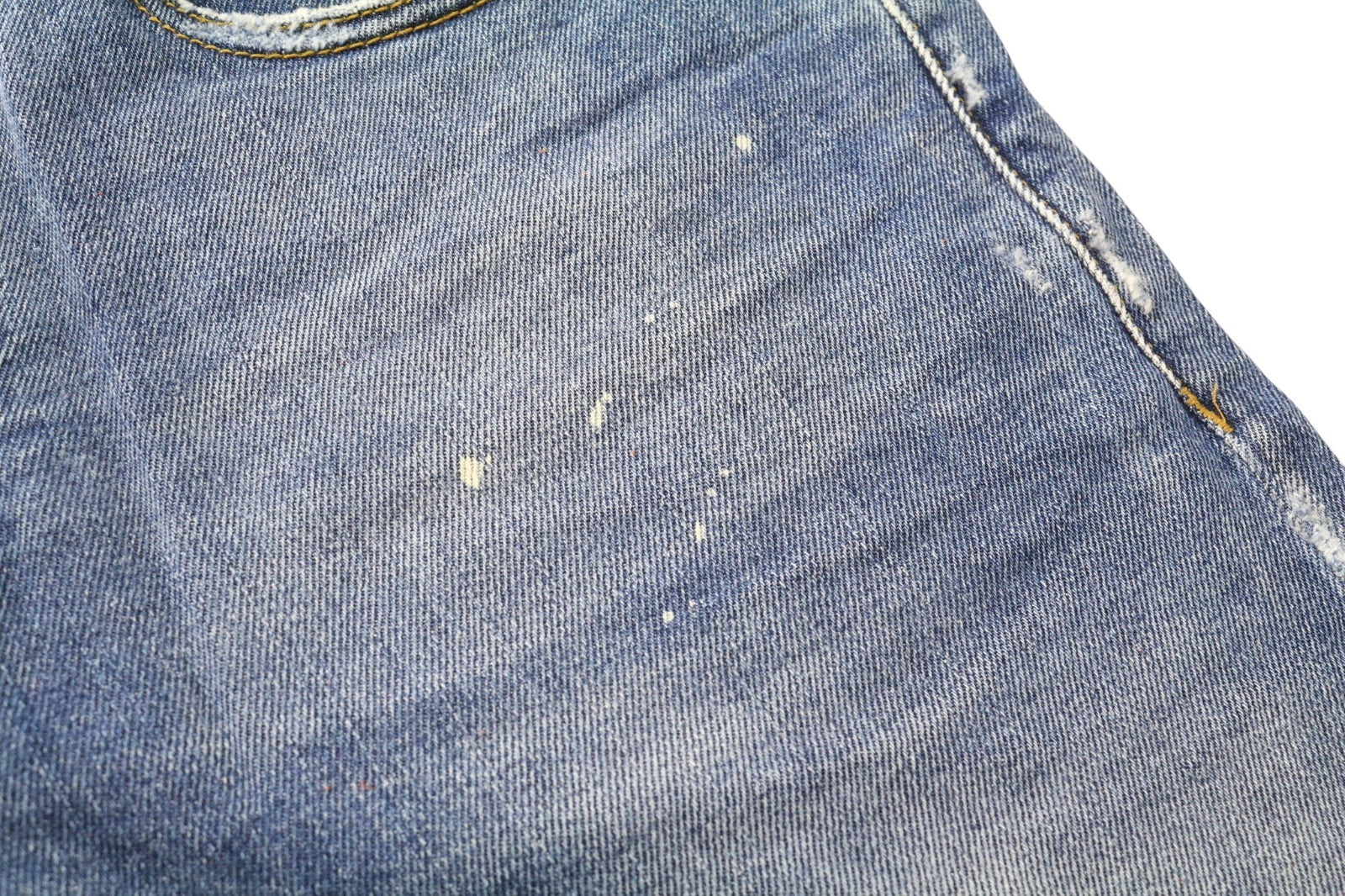 GOOD GENES Men's Slim Jeans W32 L34 Painted Wash Blue Stretch Cotton Pants