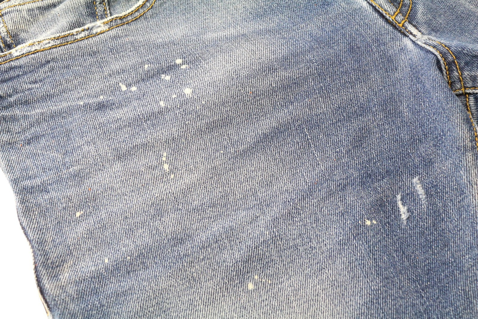 GOOD GENES Men's Slim Jeans W32 L34 Painted Wash Blue Stretch Cotton Pants