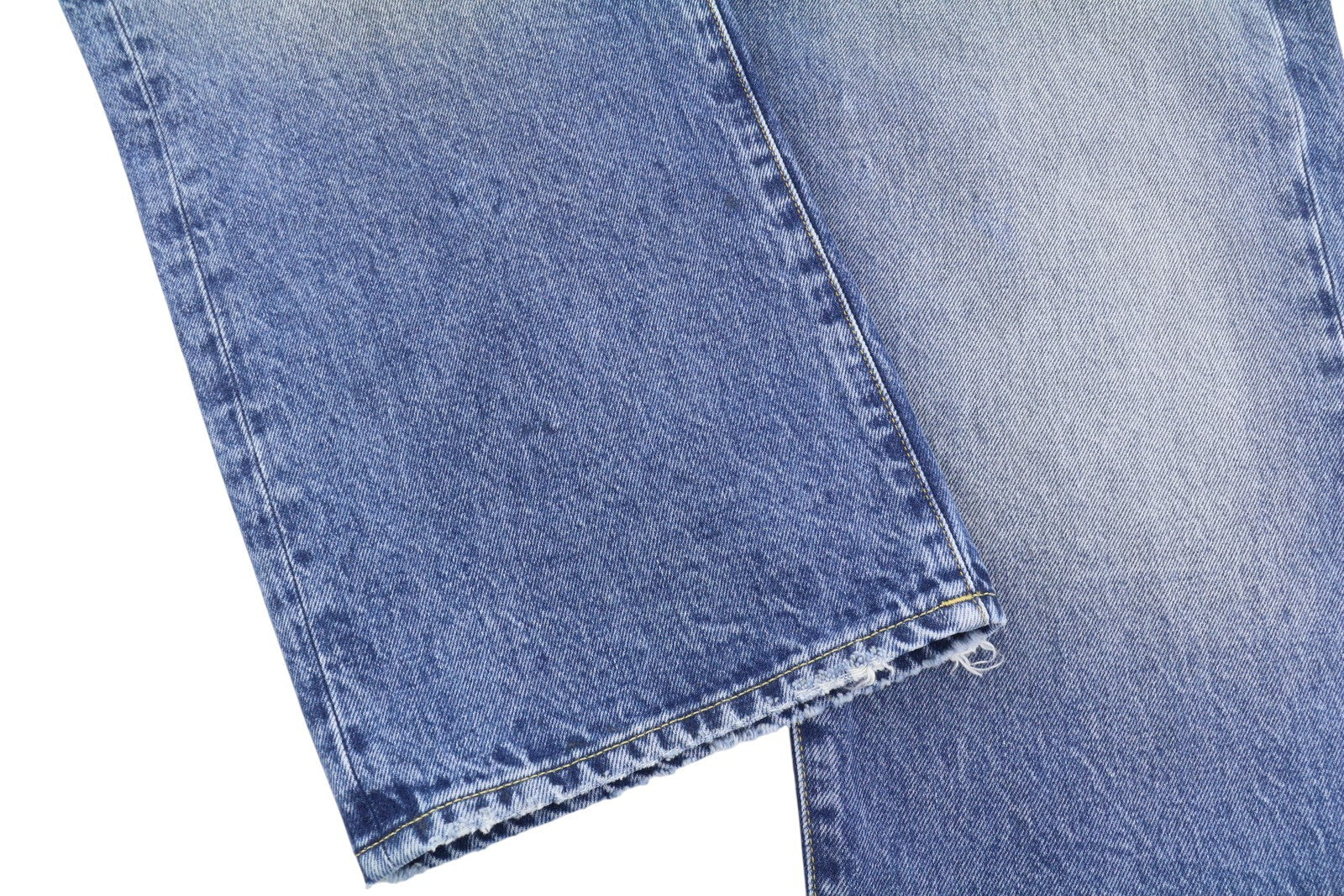 R13 Cuffed X-BF moteriški džinsai su rankogaliais, 29 Jasper Straight ūsai, išblukusi mėlyna spalva, užtrauktukas PF25 