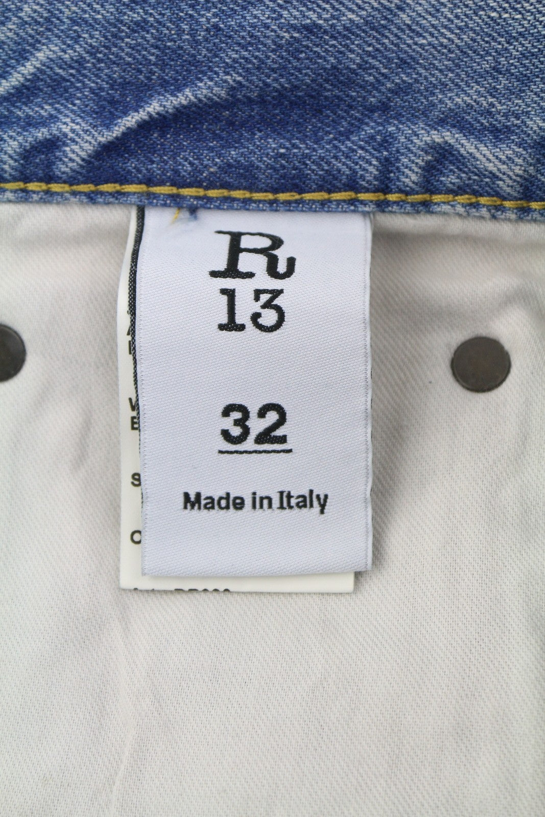 R13 Wayne moteriški džinsai su sąnariais ir keliais, 32 Merrin mėlyni, PF25 klostėmis, laisvi, RRP799 