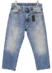 R13 Cuffed X-BF moteriški džinsai su rankogaliais, 31 Jasper tiesios kojos, ūsai, išblukusi mėlyna, užtrauktukas, FW25 