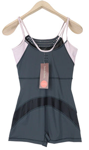 SWEATY BETTY Passe Women's Jumpsuit XS/S Grey Purple Stretch Dance Leotard