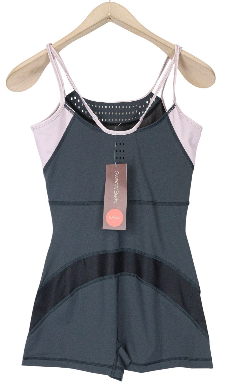 SWEATY BETTY Passe Women's Jumpsuit XS/S Grey Purple Stretch Dance Leotard