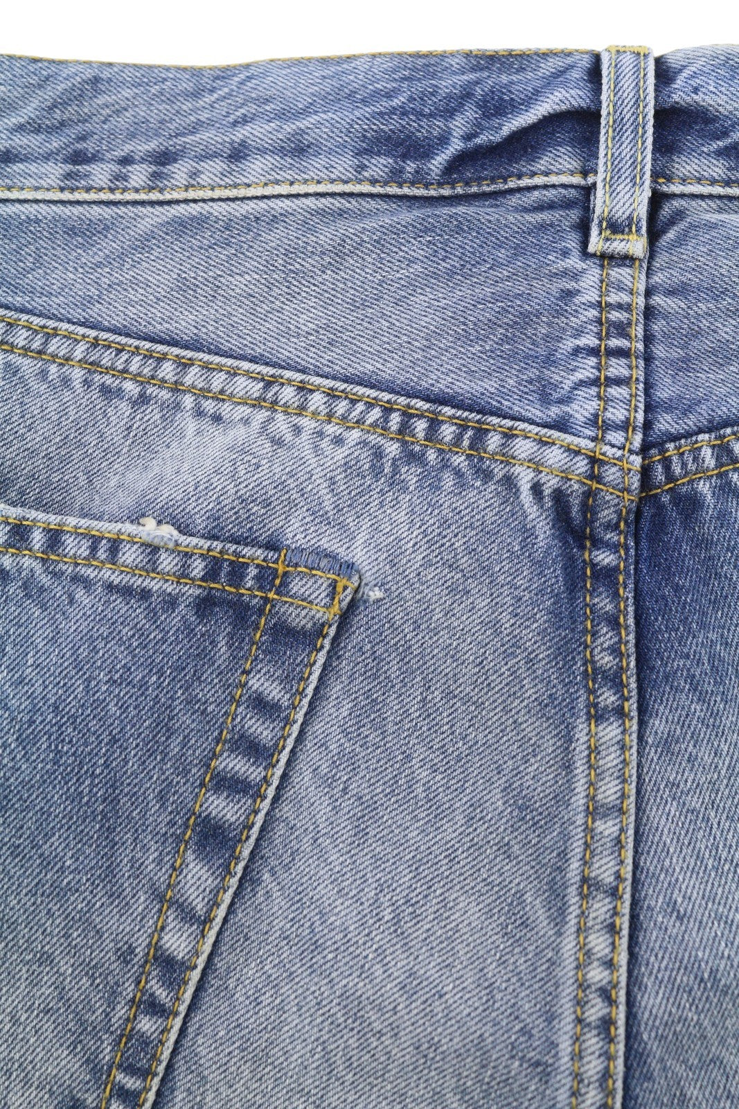 R13 Cuffed X-BF moteriški džinsai su rankogaliais, 28 Jasper Straight ūsai, išblukusi mėlyna spalva, užtrauktukas, FW25 