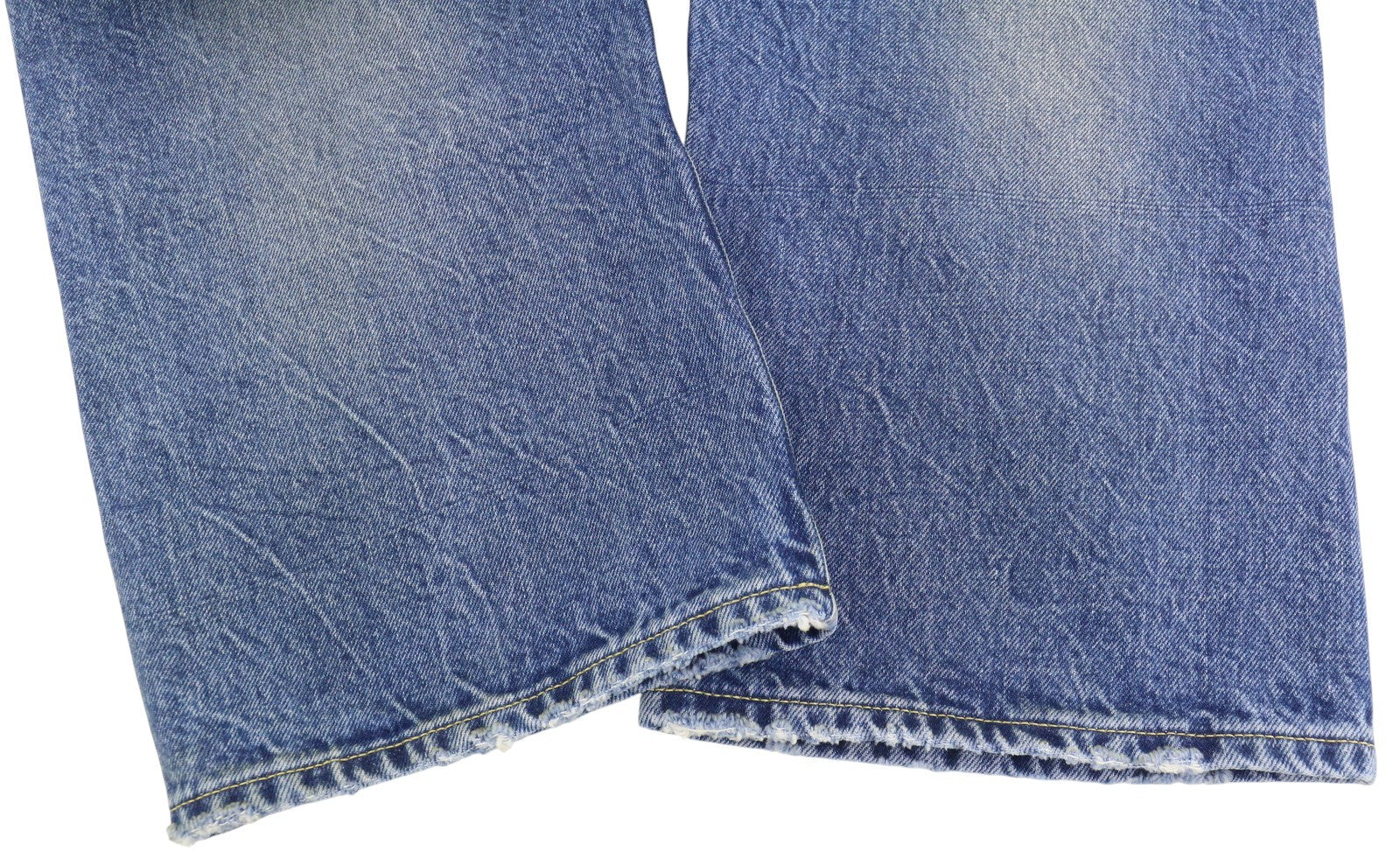 R13 Cuffed X-BF moteriški džinsai su rankogaliais 27 Jasper Straight Fit Ūsai Išblukusi mėlyna PF25 