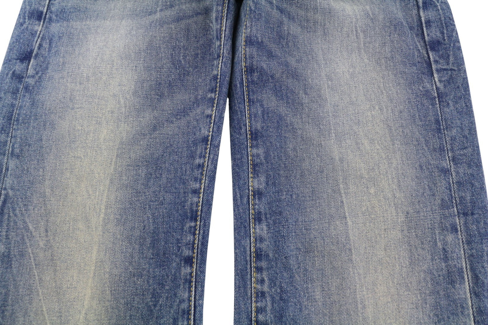 R13 berniukiški platėjantys moteriški džinsai 25 Kelly tamprūs, žemo liemens, ūsai, išblukusi mėlyna spalva PF25 