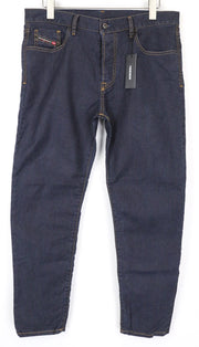 DIESEL Mharky 0078S Men's Jeans W34 Slim Fit Dark Blue 5-Pocket Cotton Casual