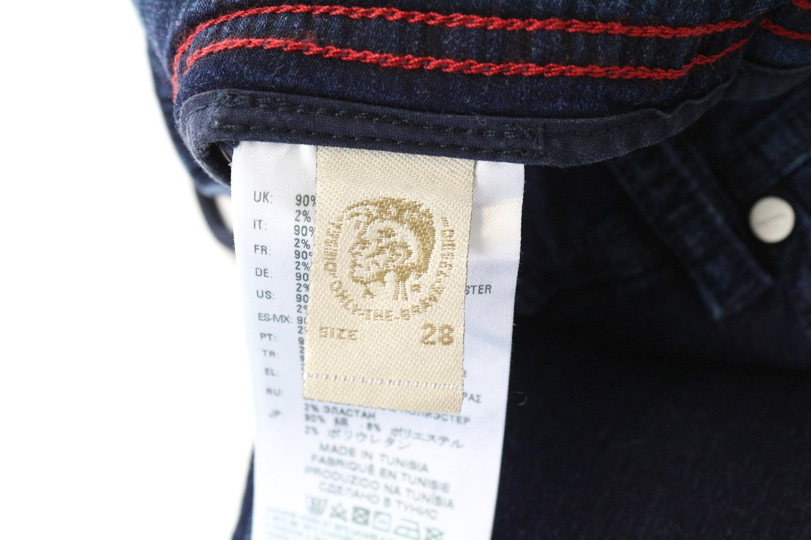 DIESEL Krooley-NE 0687D vyriški džinsai W28 Slim Carrot Sweat Jogg mėlyni tamprūs 